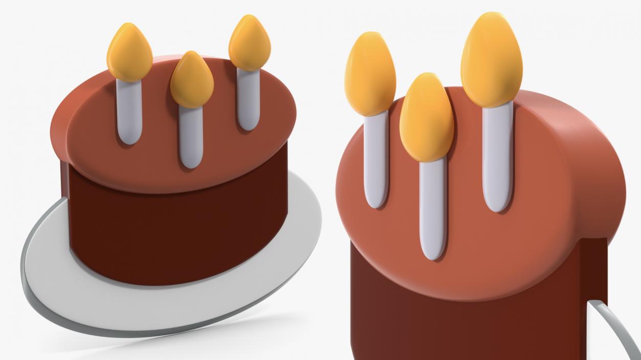 Birthday Cake Emoji 3D model