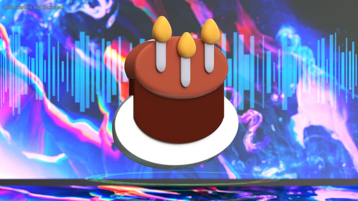 Birthday Cake Emoji 3D model