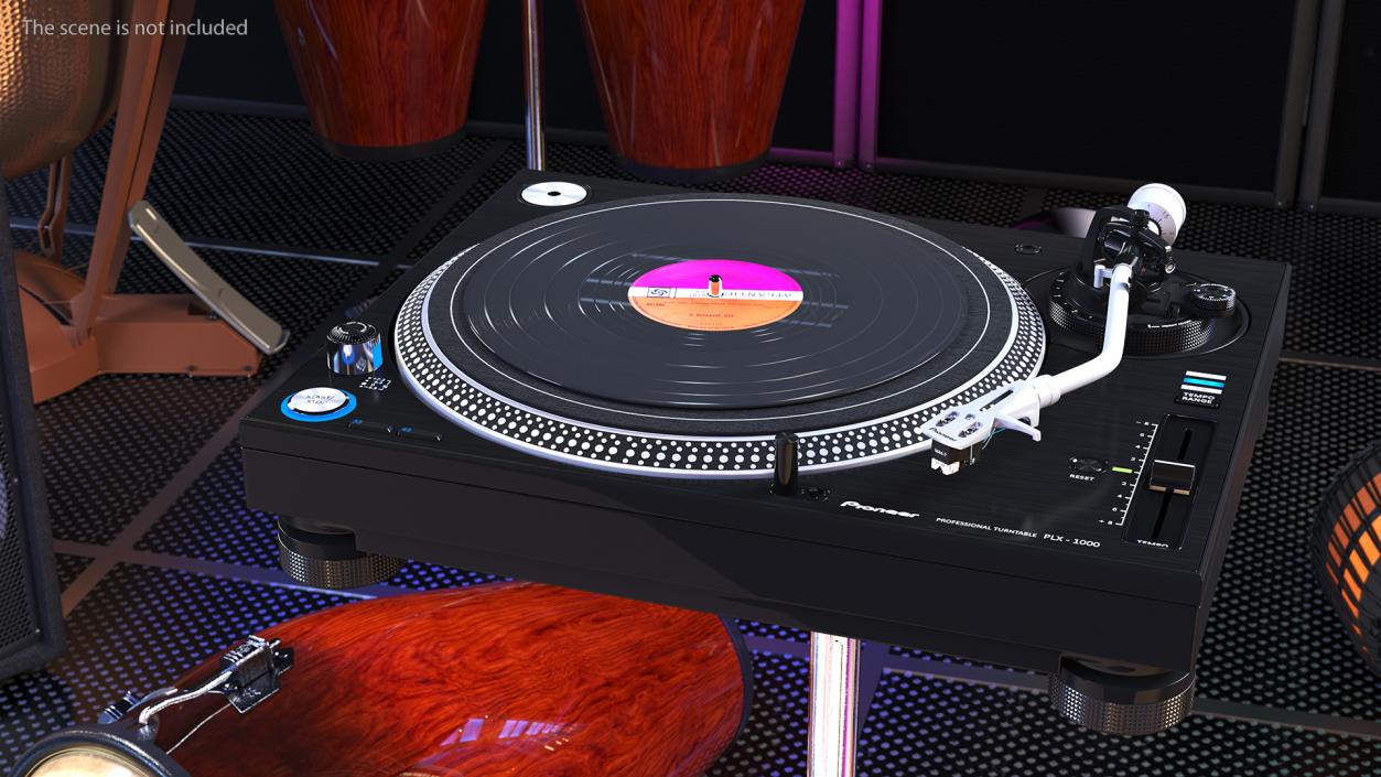 3D model DJ Turntable Pioneer PLX 1000 With Vinyl