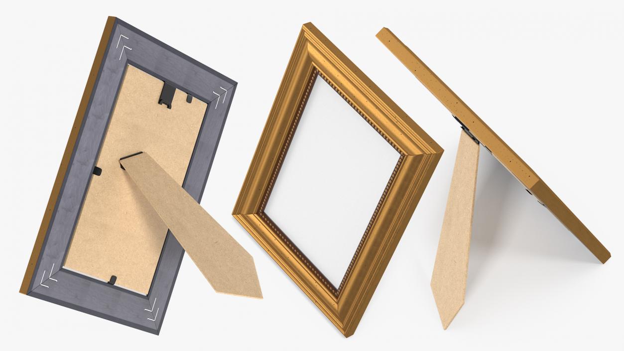 Small Gold Photo Frame 3D