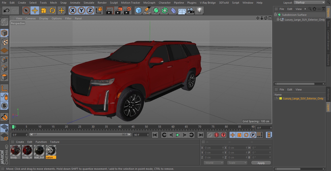 3D model Luxury Large SUV Exterior Only