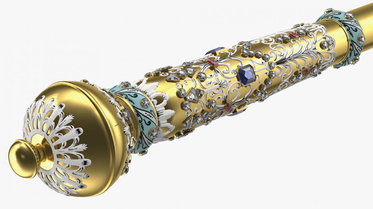3D The Sovereigns Sceptre with Cross model