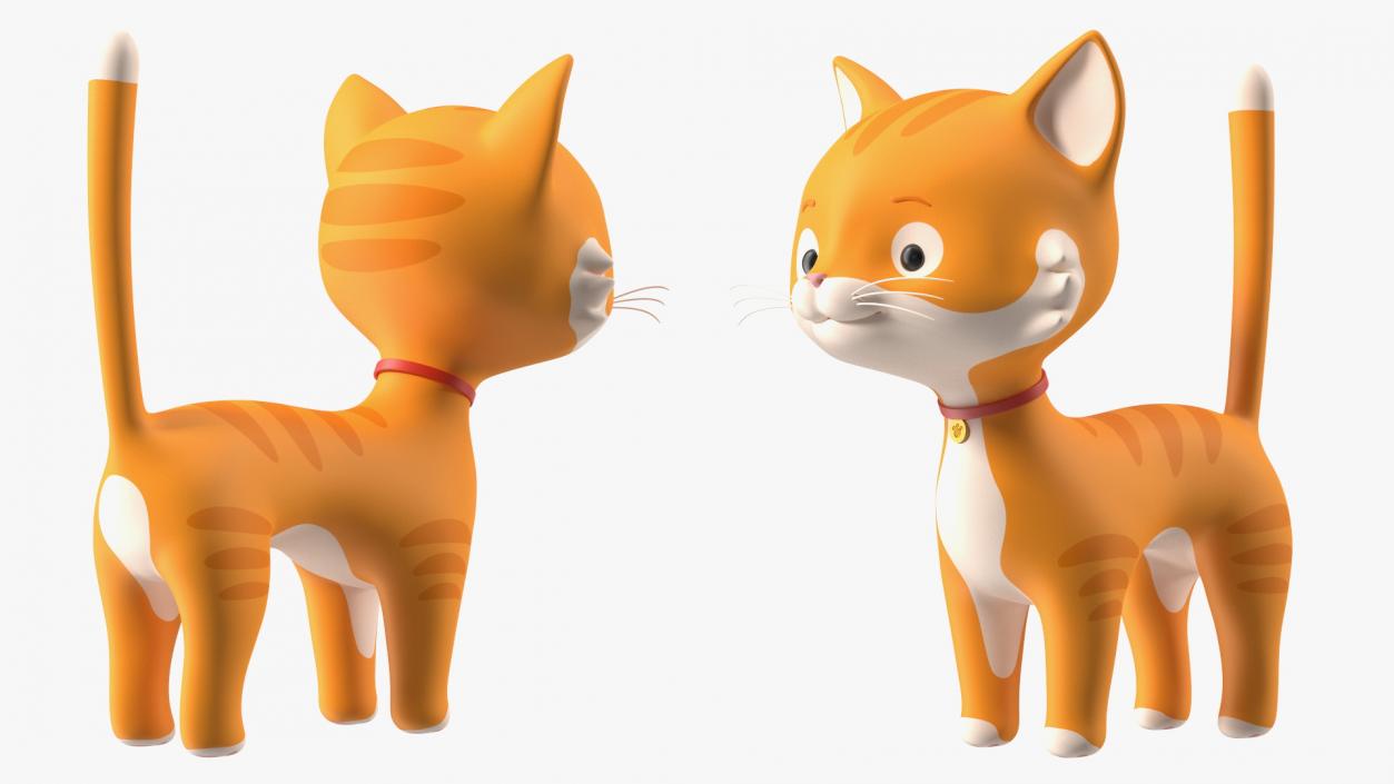 Small and Funny Cartoon Cat 3D