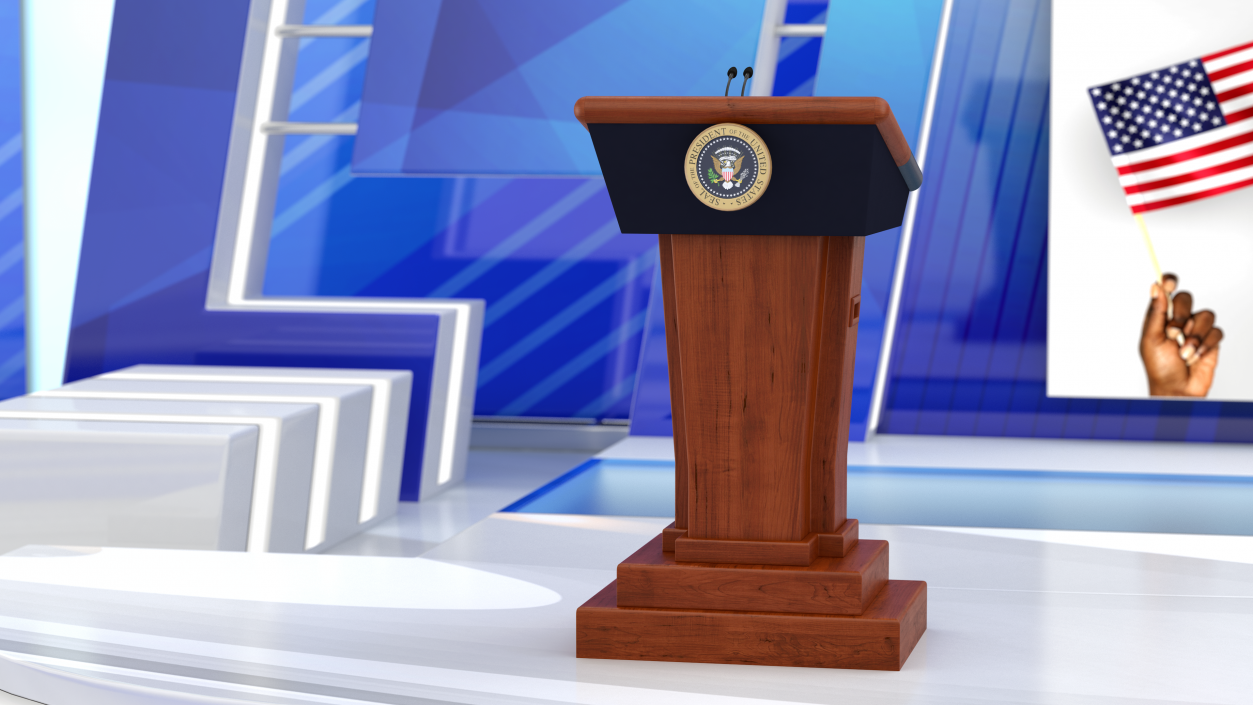 3D Speech Stand United States President
