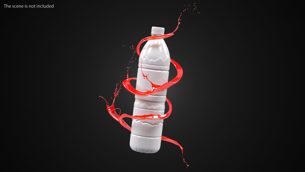 3D Abstract Liquid Splash Red