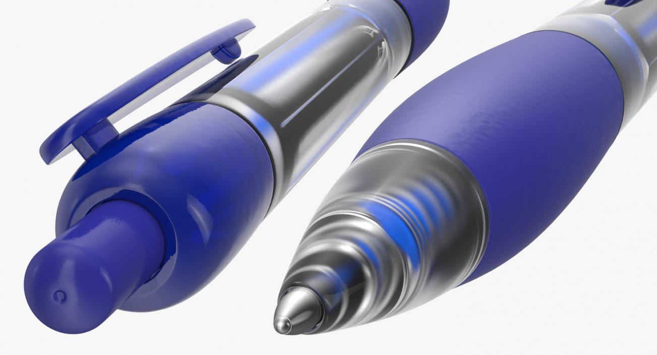 Ballpoint Pen Blue Ink 3D