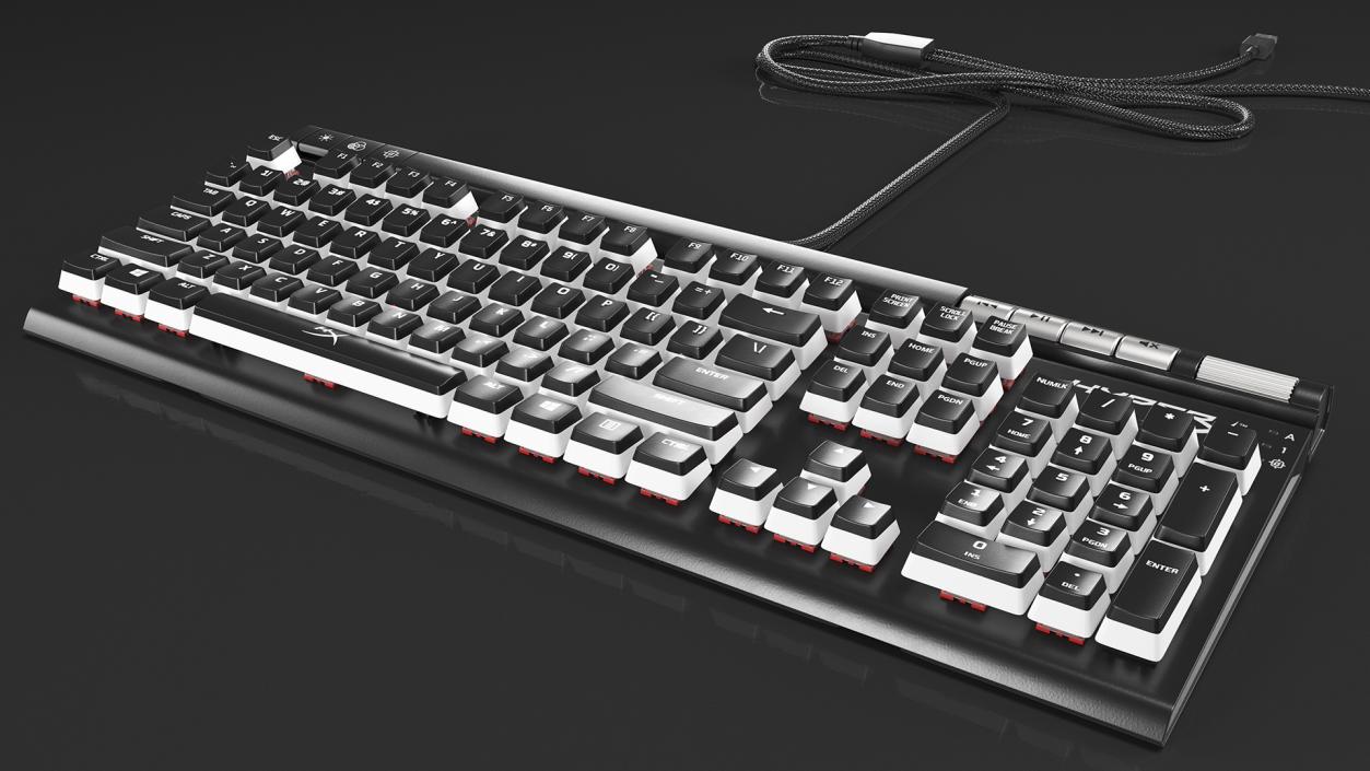 3D HyperX Alloy Elite RGB Gaming Keyboard model