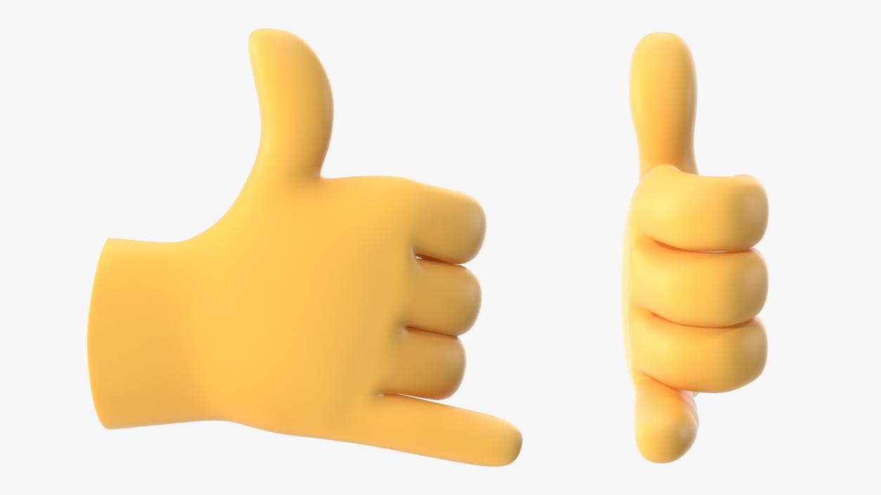 3D Call Me Hand Emoji model