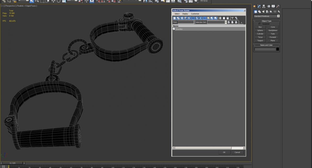 Old Hand Shackles 3D