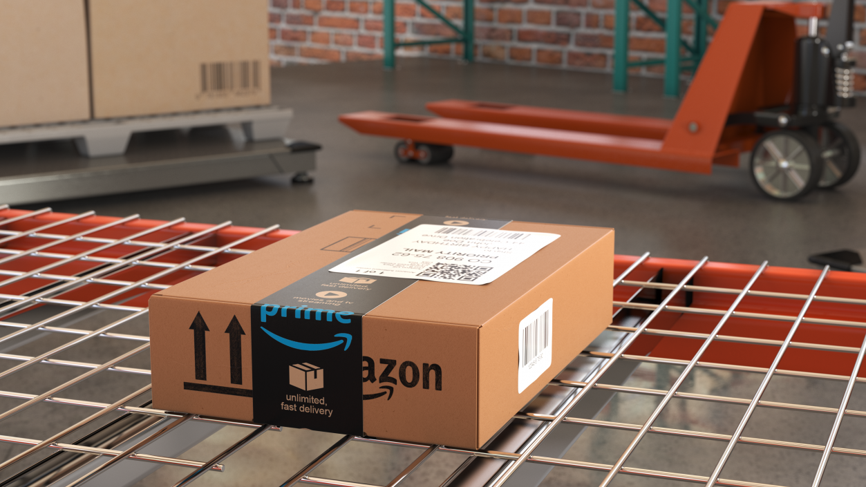 3D Amazon Parcels Box 26x18x7