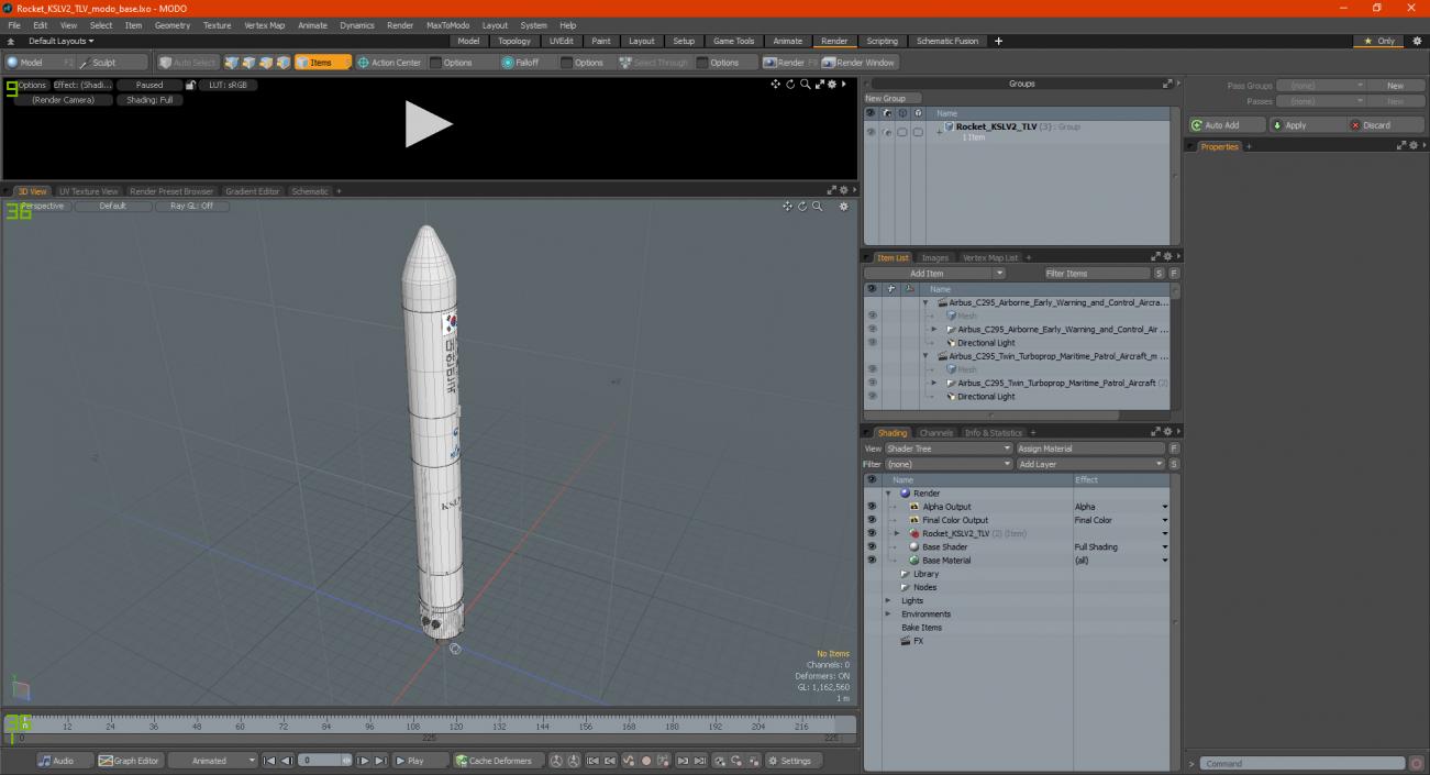 3D Rocket KSLV2 TLV