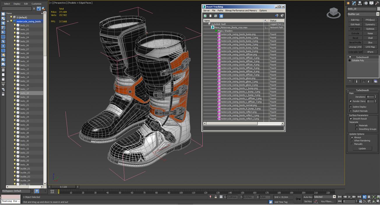 3D model Mens Motocross Boots