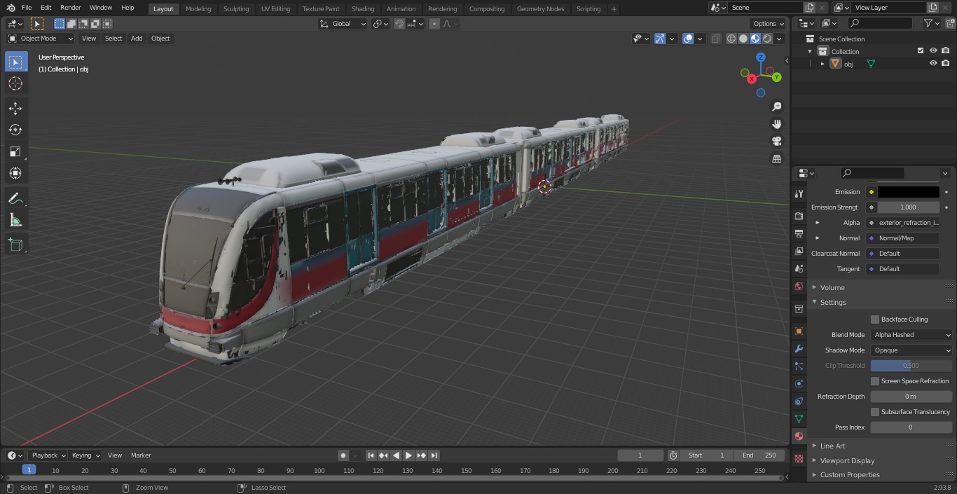Urban Light Rail Train 3D