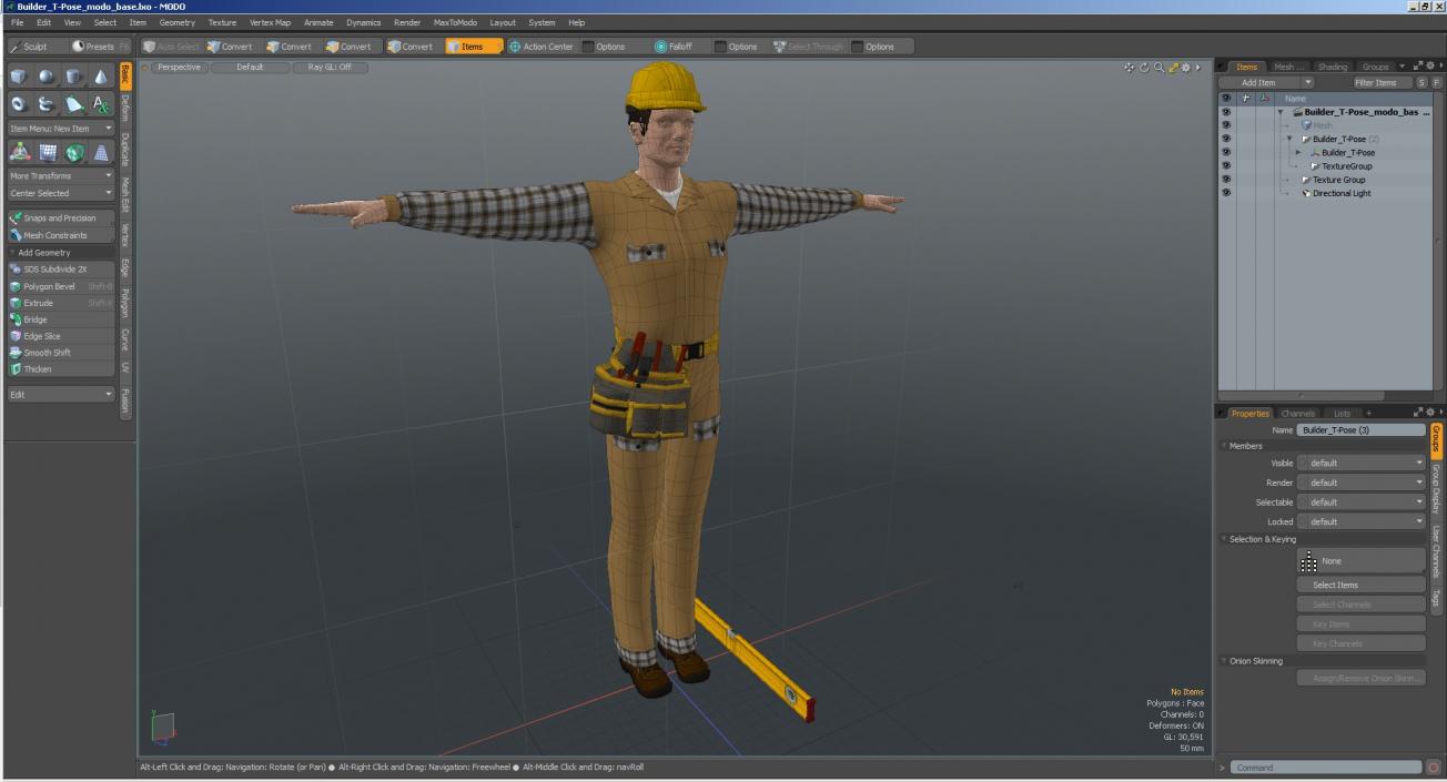 Builder T-Pose 3D model