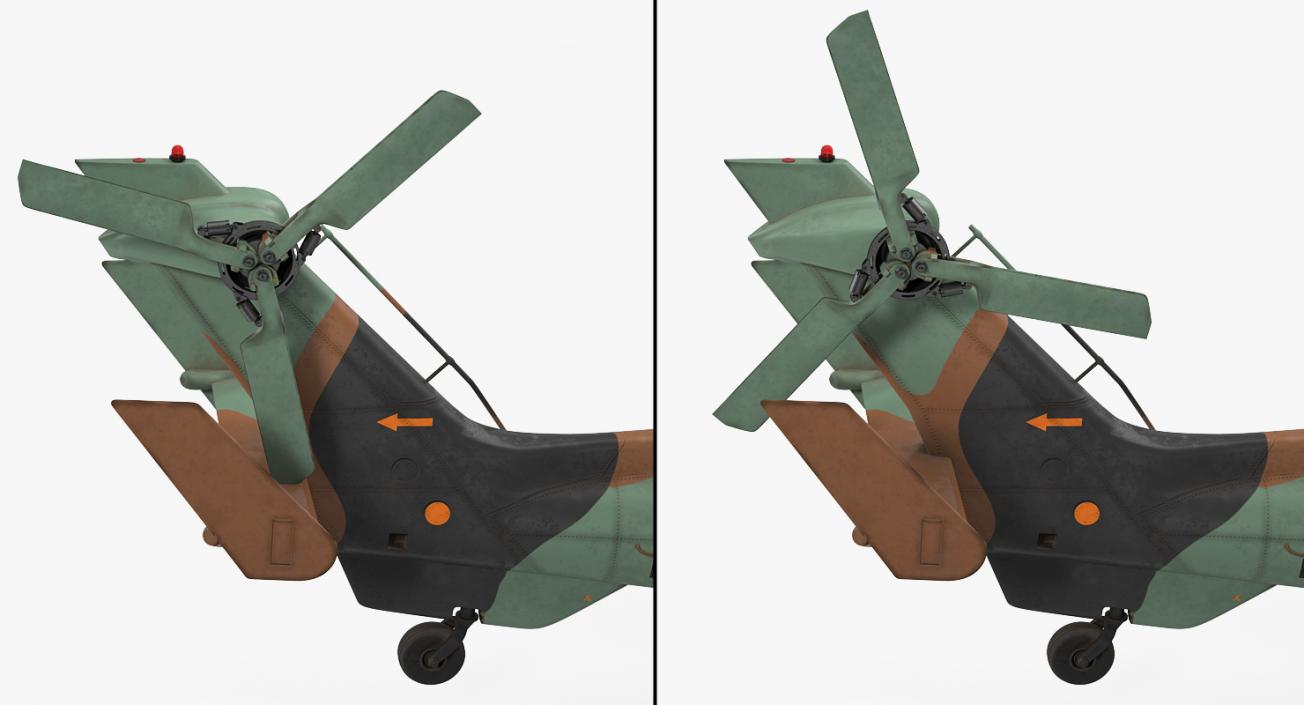 3D Eurocopter Tigre Spanish Army Rigged