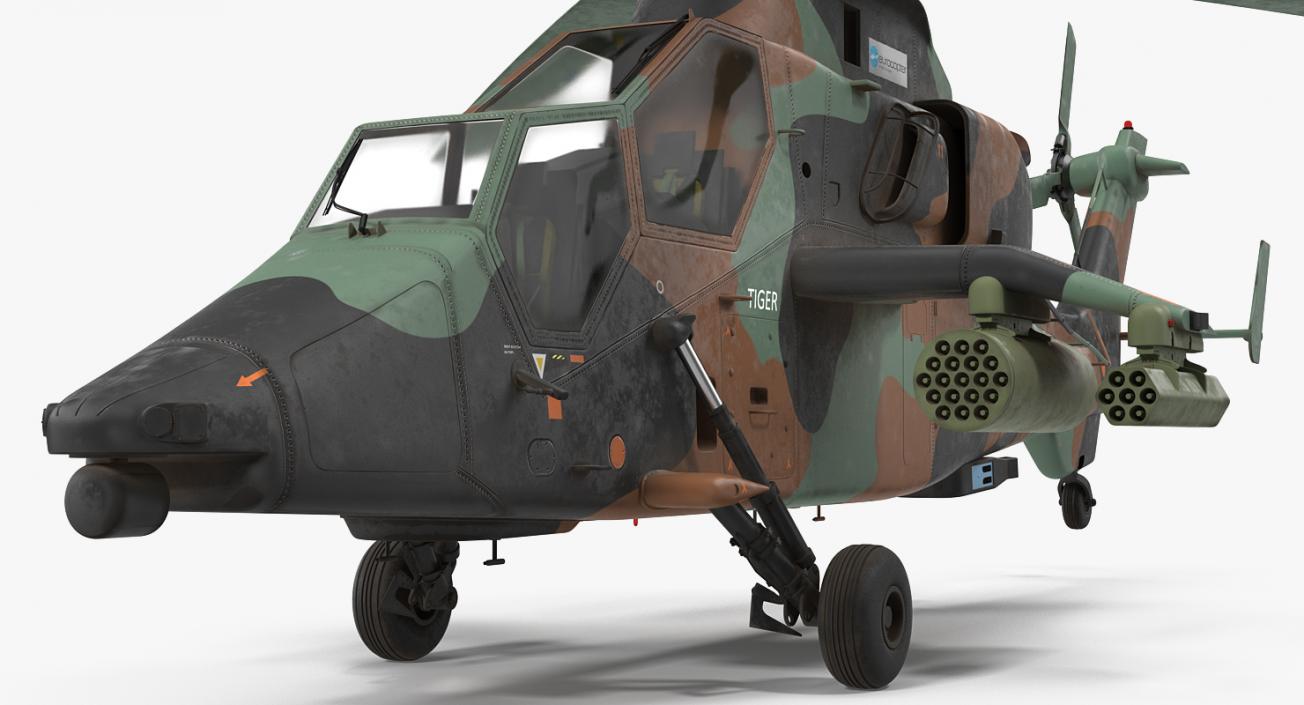 3D Eurocopter Tigre Spanish Army Rigged
