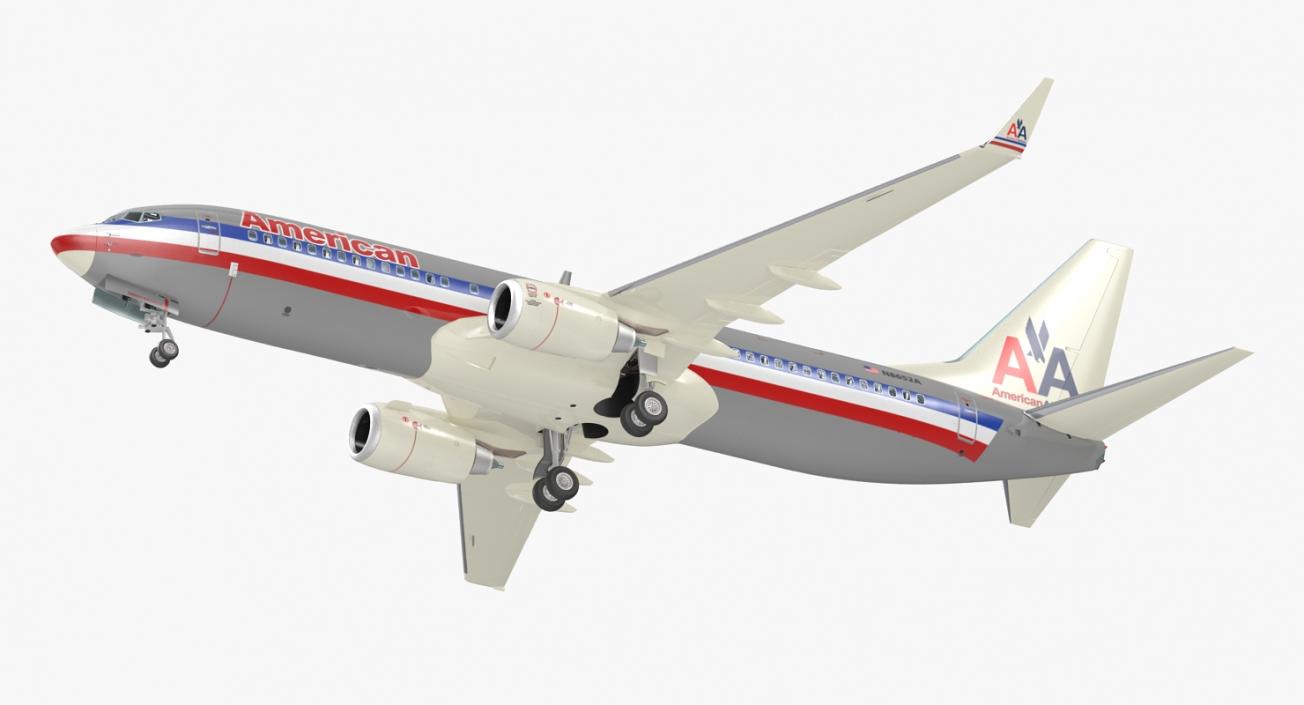 3D Boeing 737-800 with Interior American Airlines