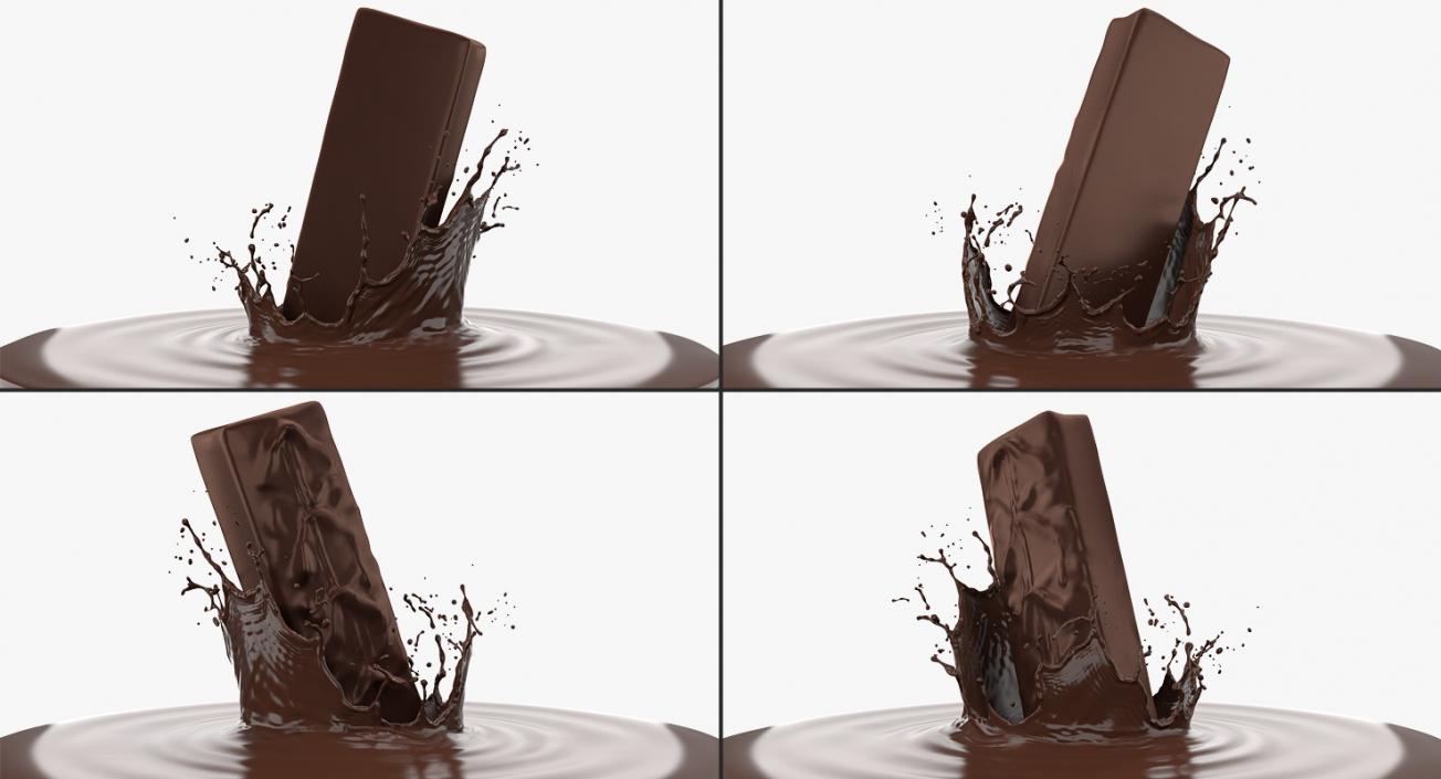 3D model Chocolate Bar Splash