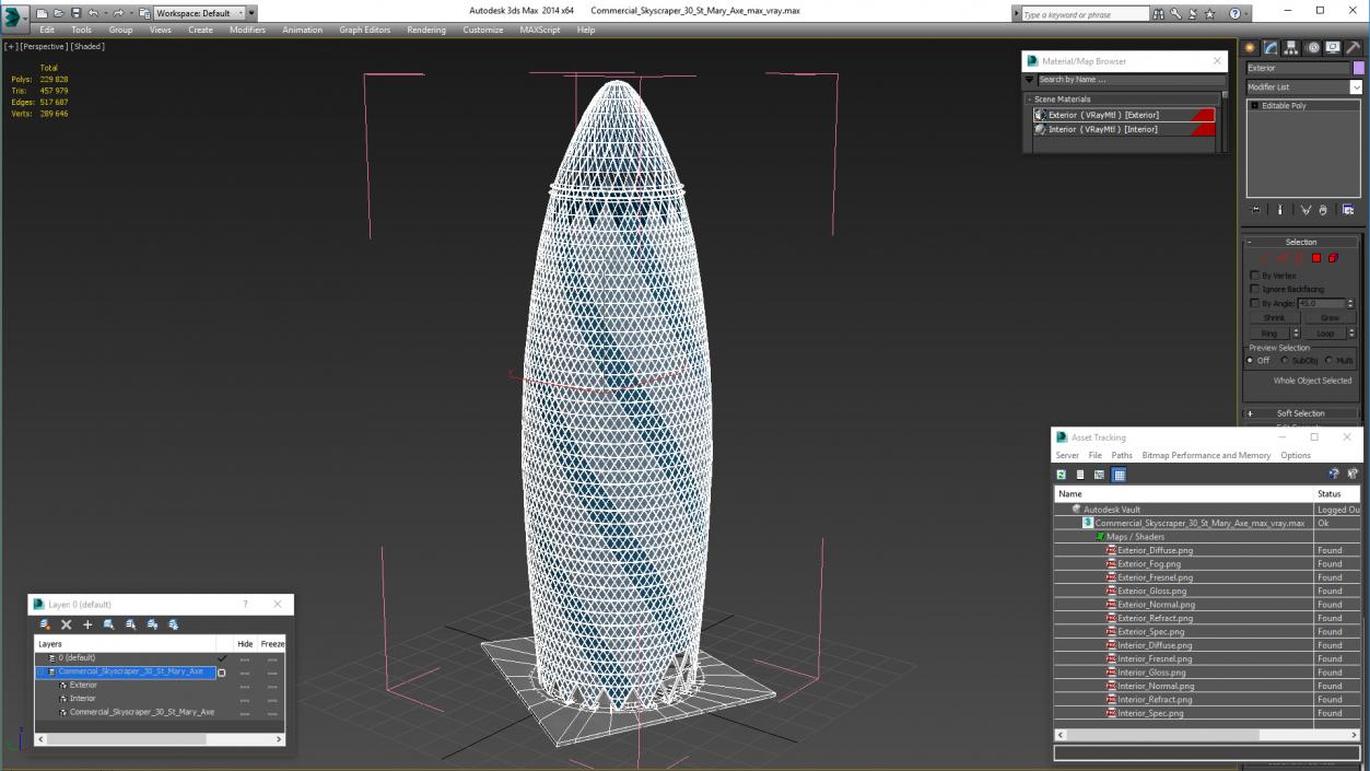 3D Commercial Skyscraper 30 St Mary Axe