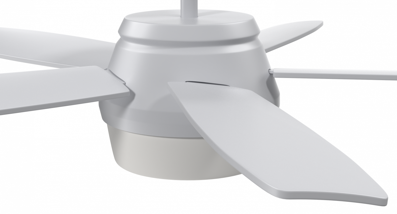 White Ceiling Fan 3D