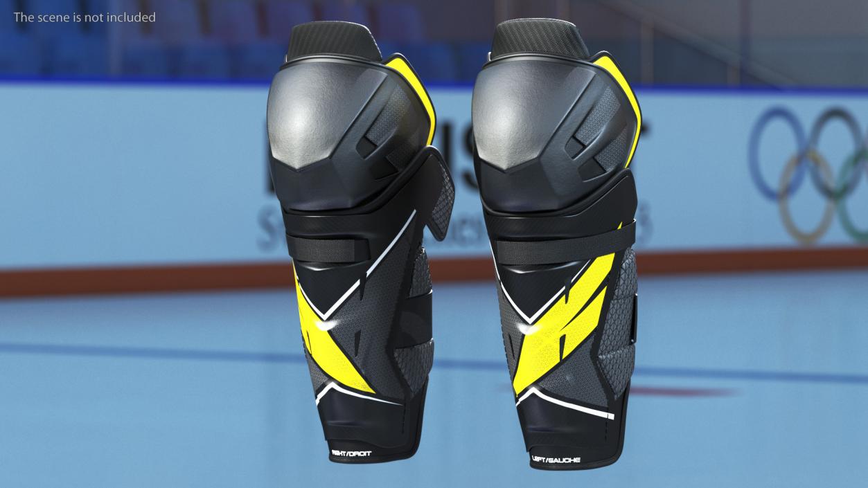 3D model Hockey Shin Guards Yellow