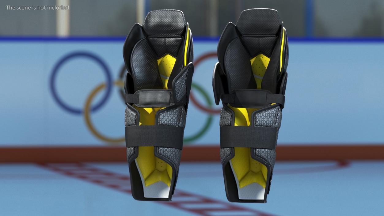 3D model Hockey Shin Guards Yellow