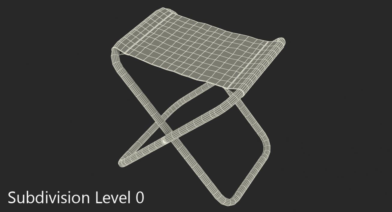 Small Fishing Folding Chair 3D