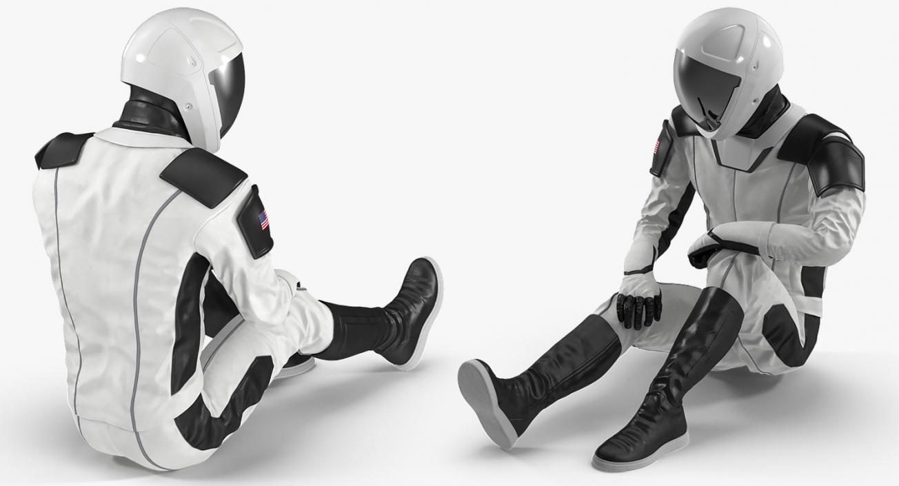 3D Futuristic Astronaut Space Suit Rigged model