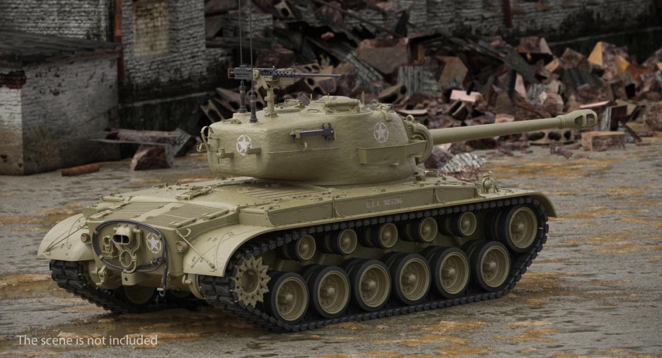 3D Heavy Tank M26 Pershing model