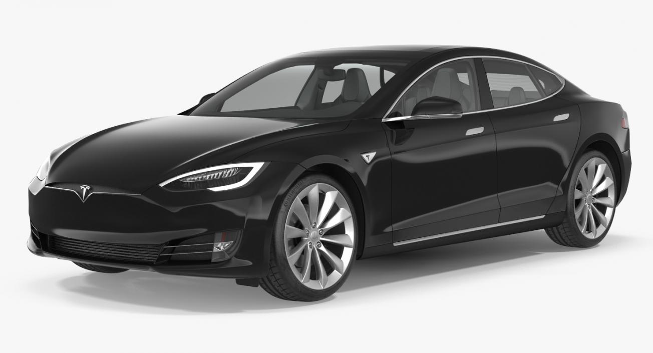 3D Tesla Model S P100D 2017 Rigged