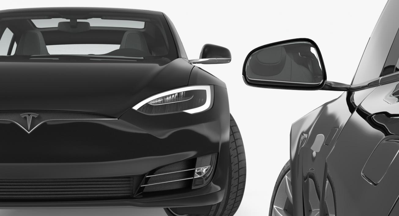3D Tesla Model S P100D 2017 Rigged