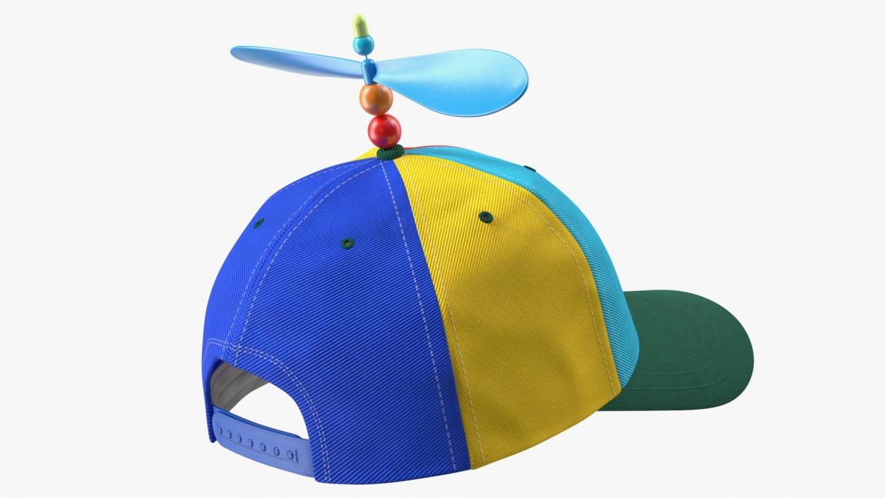 Multi Colored Propeller Cap 3D