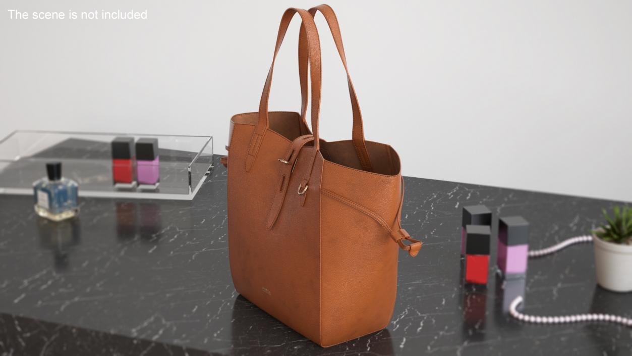 3D model Furla Net Tote Bag Cognac
