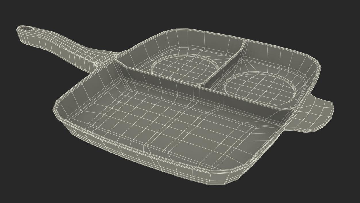 3D Masterpan 3 Section Grill Griddle Skillet