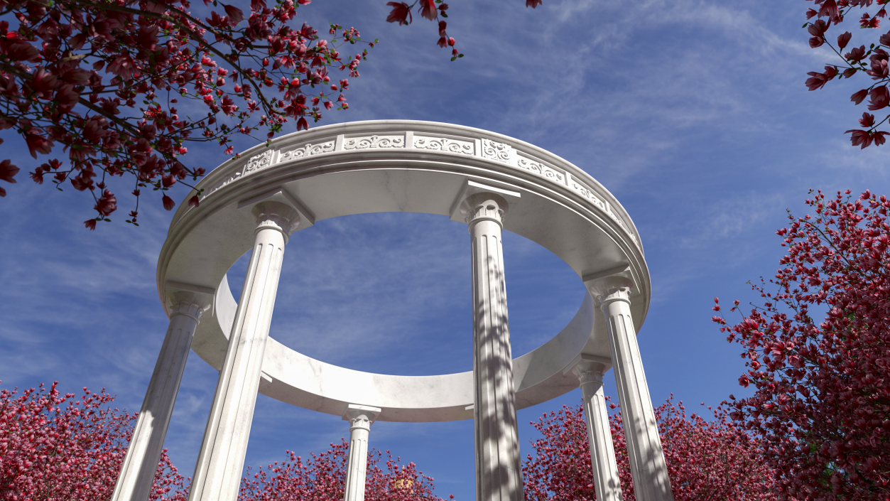 Marble Round Colonnade 3D