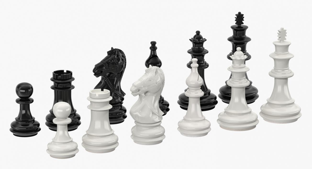3D Plastic Chess Figures