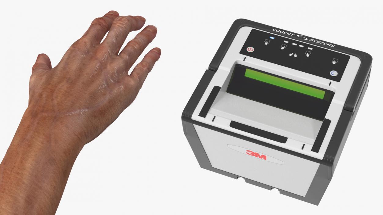 Cogent 3M CS500e Live Scan Tenprint Scanner with Man Hand 3D