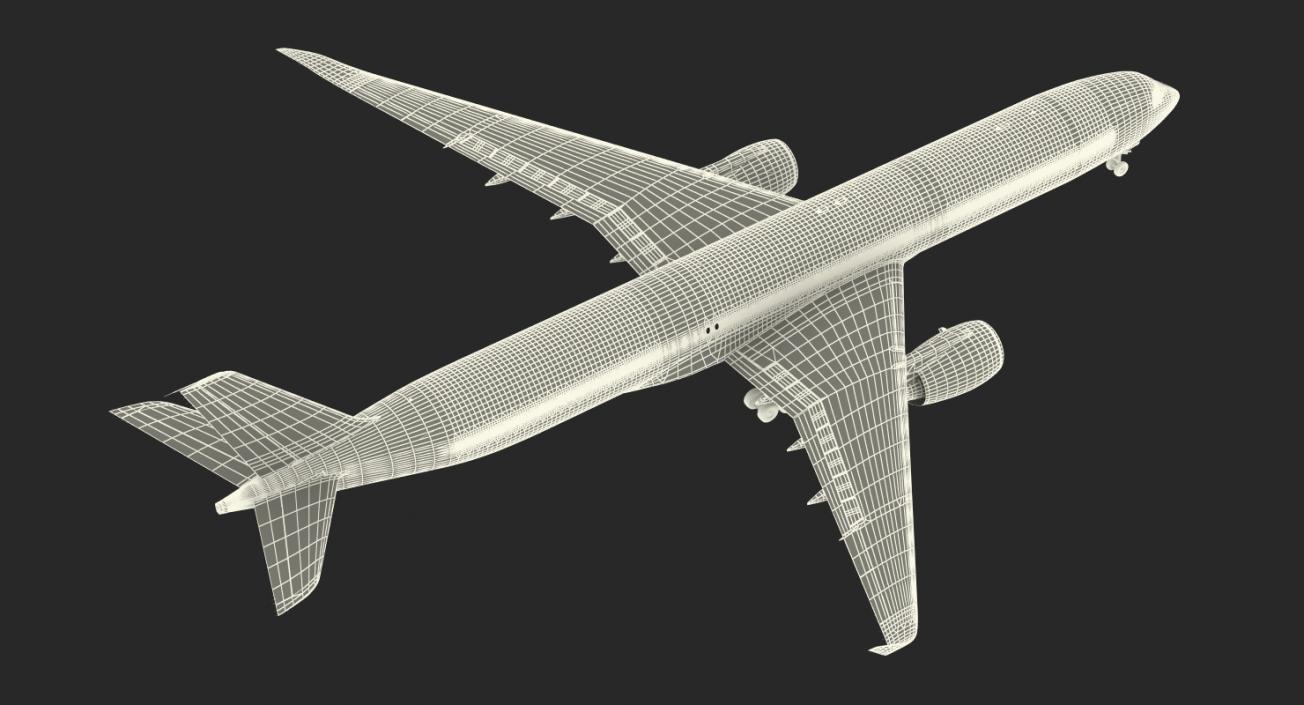 3D Airbus A350-1000 Generic Rigged