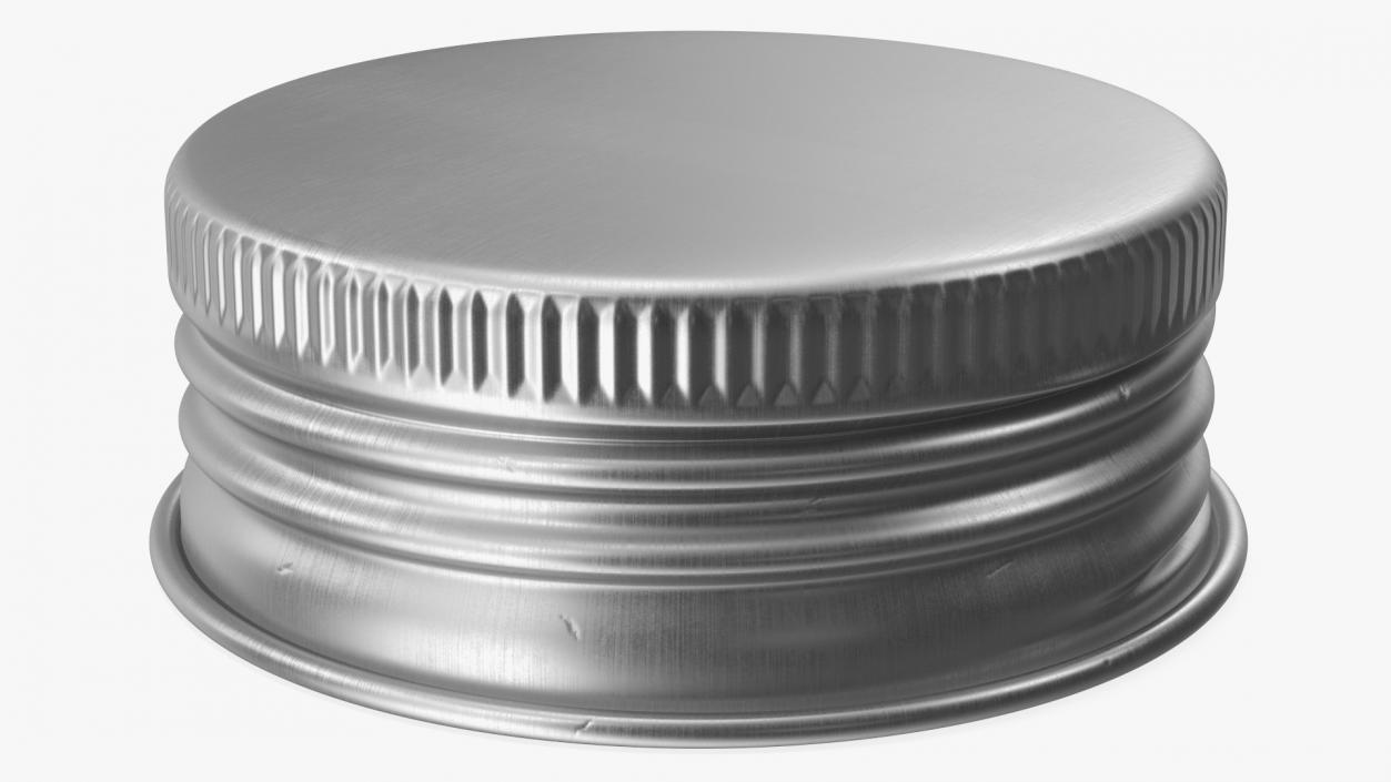 Round Aluminum Screw Cap 28mm 3D model