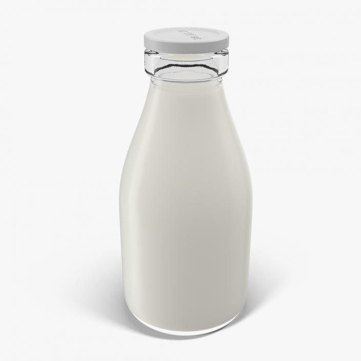 Milk Glass Pint Bottle 3D