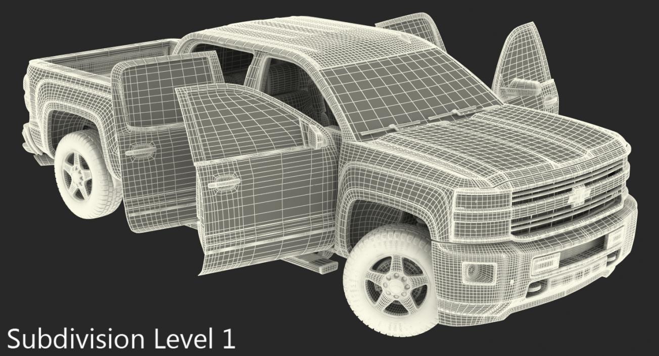 Chevrolet Silverado 2015 Rigged(1) 3D model