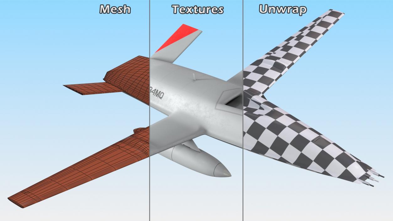 3D model Boeing MQ25 Stingray Aerial Refueling Drone Flight