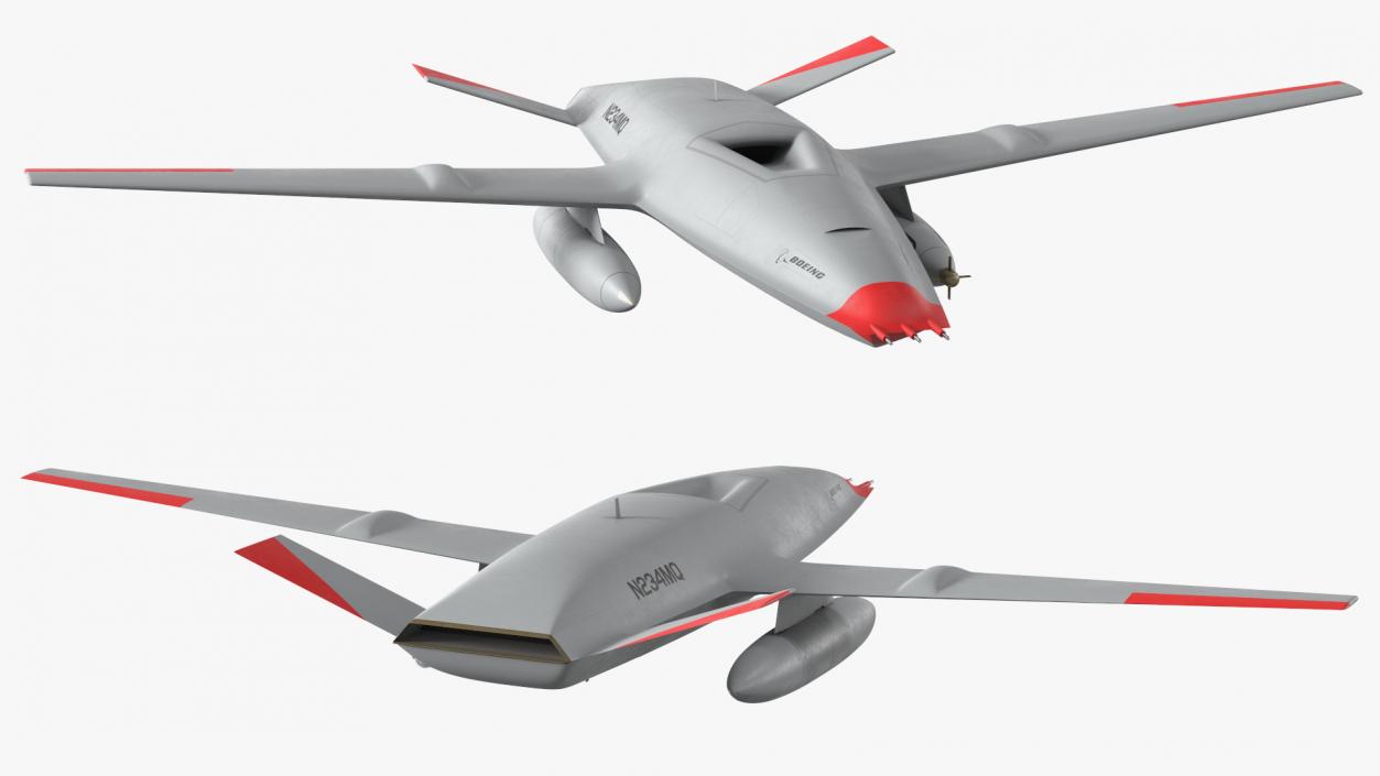 3D model Boeing MQ25 Stingray Aerial Refueling Drone Flight