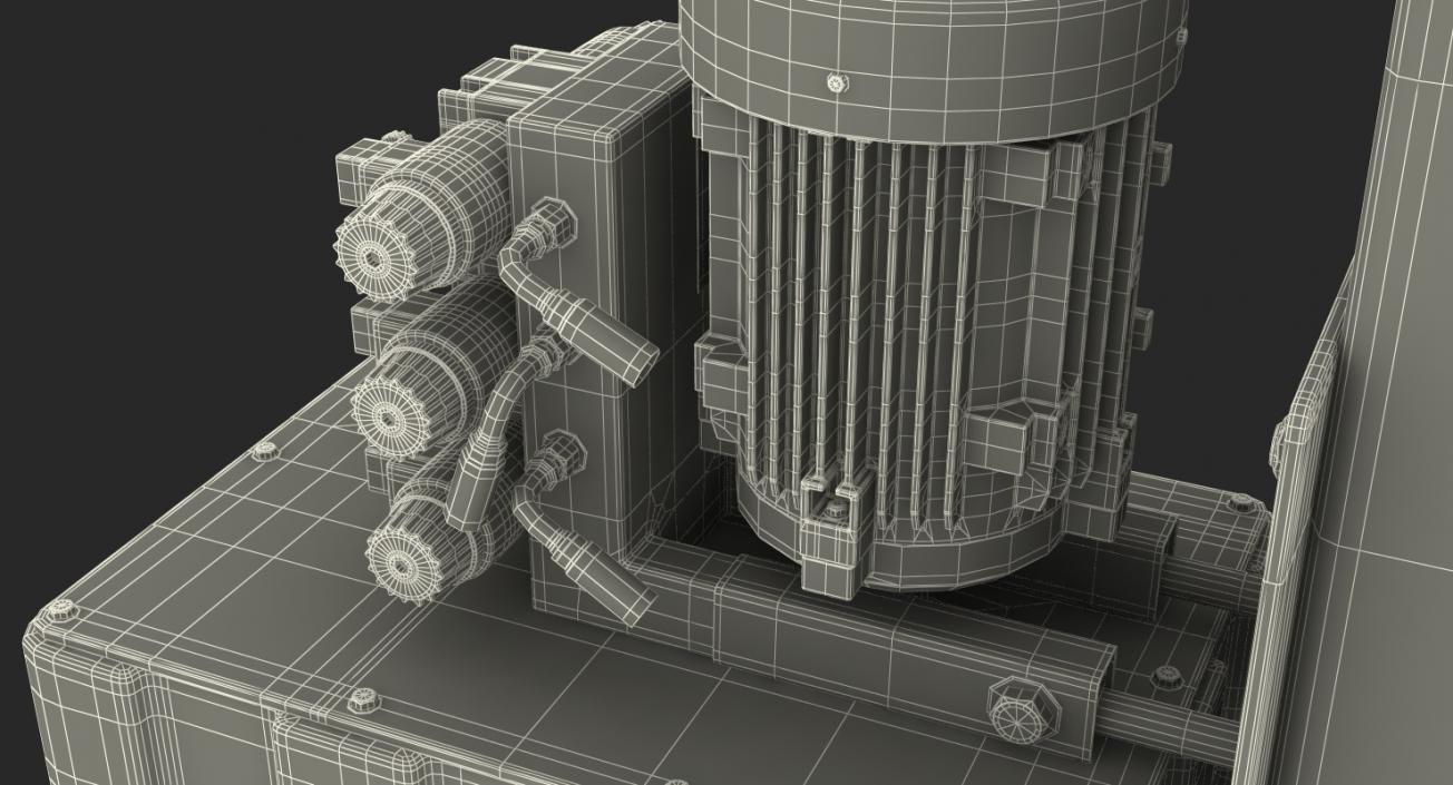 3D Workshop Oil Tank with Motor model