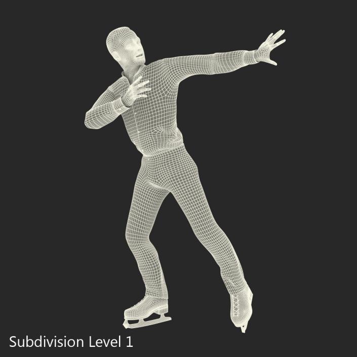 3D Male Figure Skater 2 Dancing model