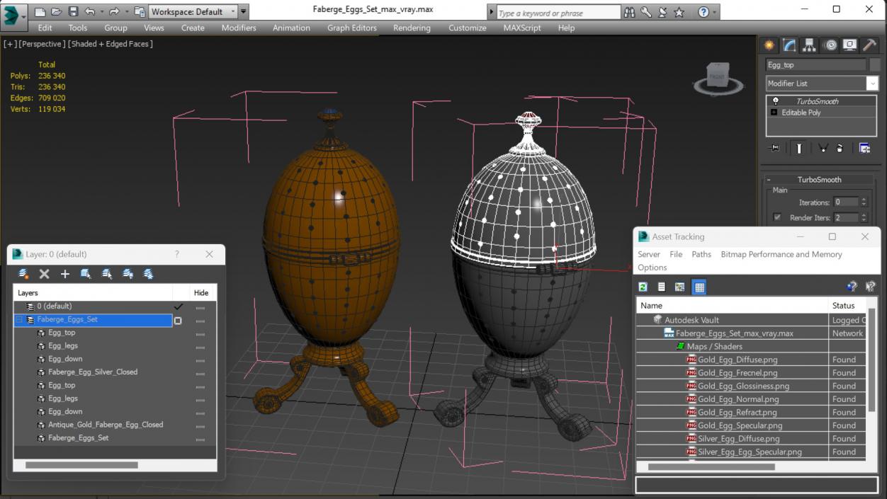3D Faberge Eggs Set