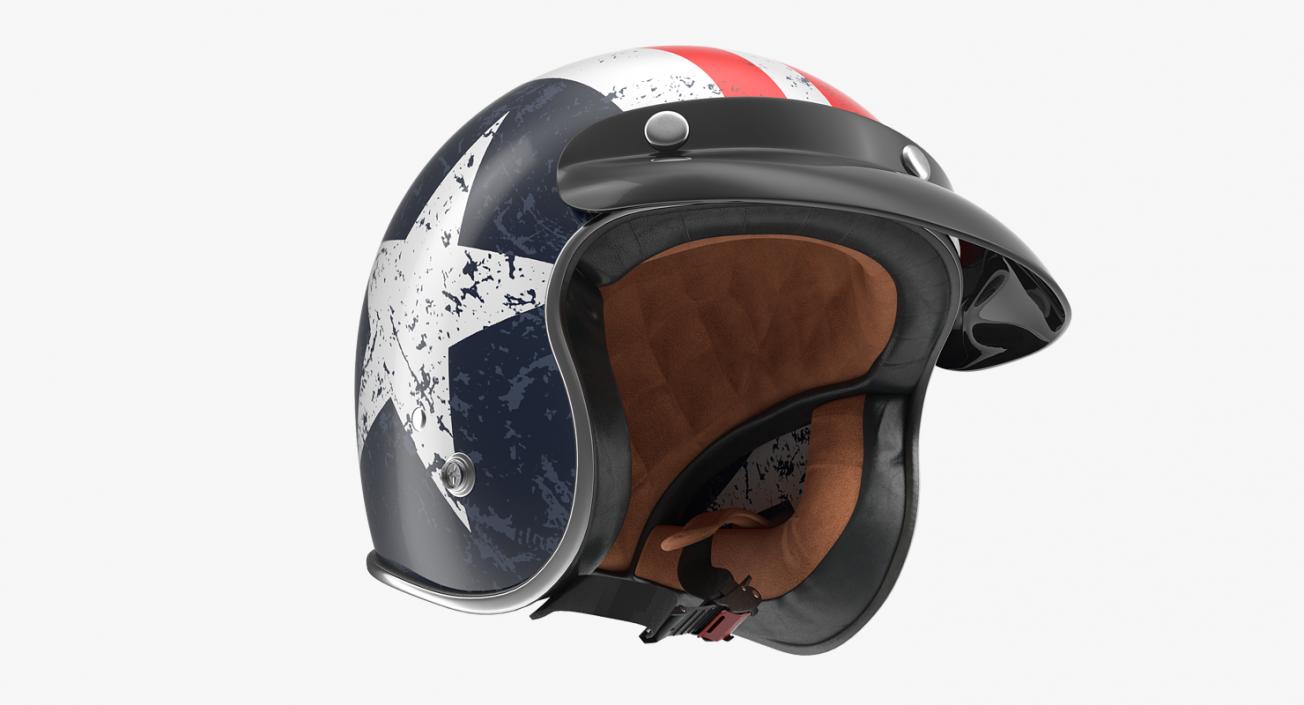 3D TORC Motorcycle Helmet Rebel Star model