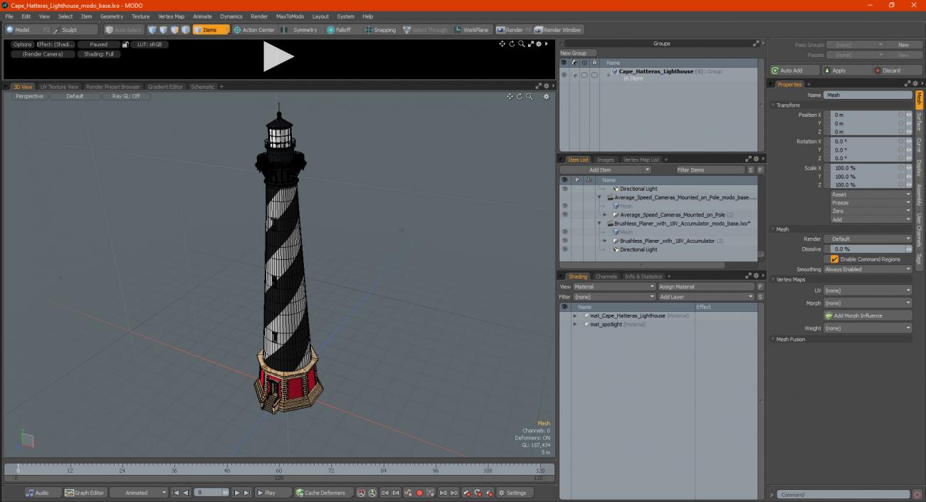 Cape Hatteras Lighthouse 3D model