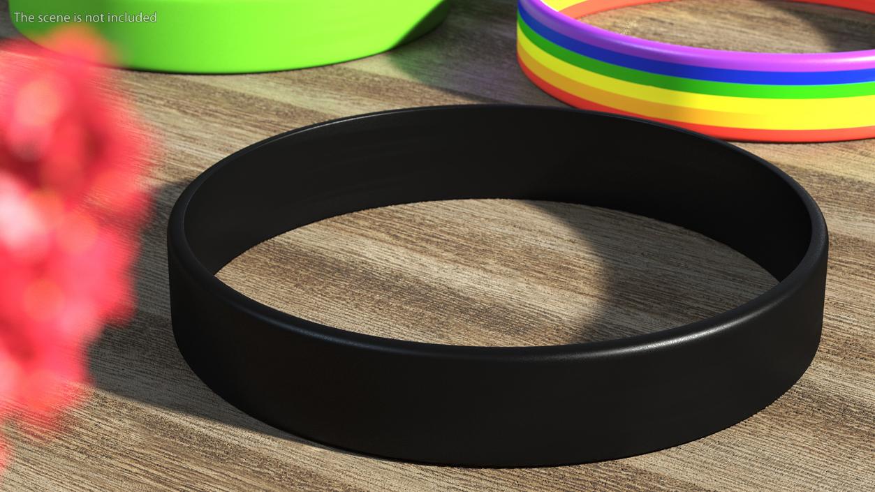 3D model Custom Text Silicone Wristband