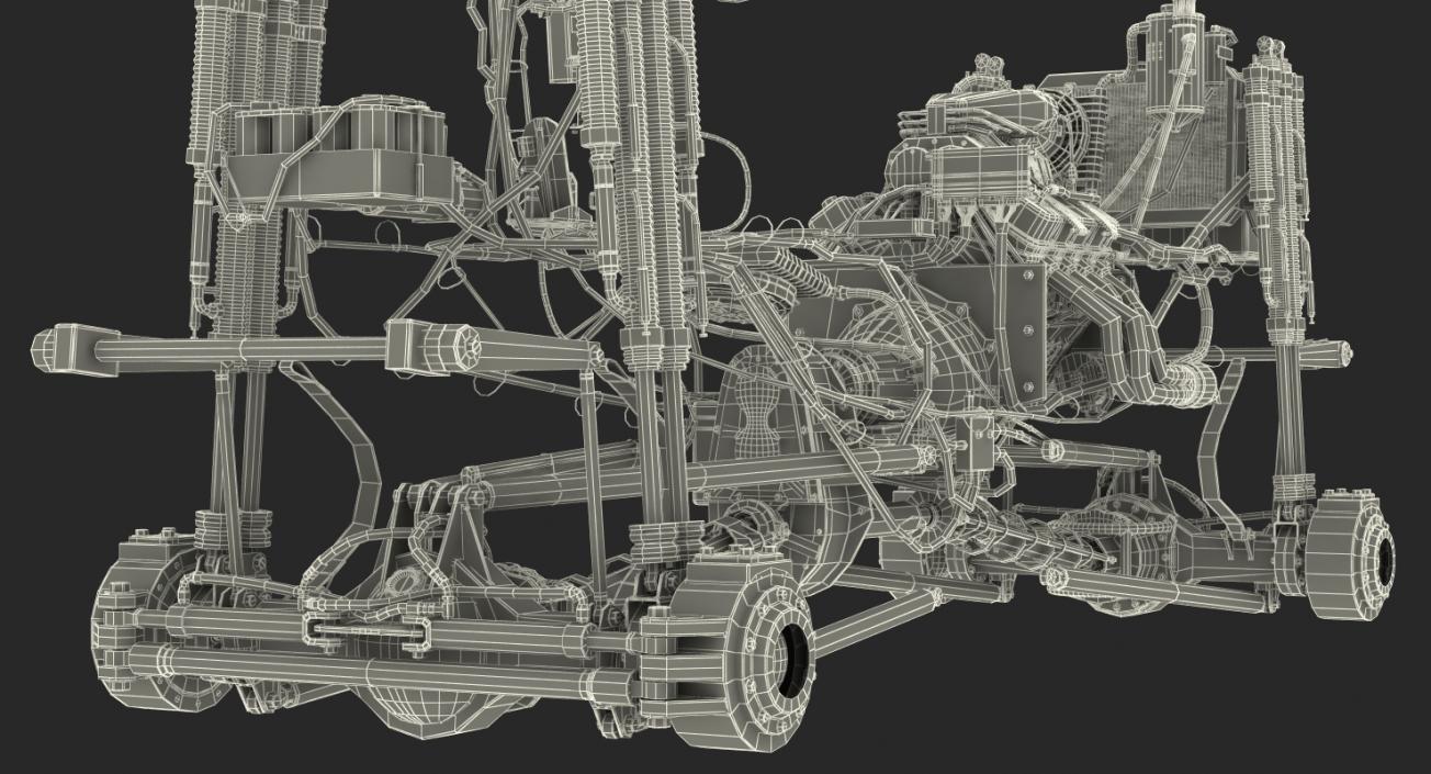 Monster Truck Bigfoot Engine and Chasis 3D model